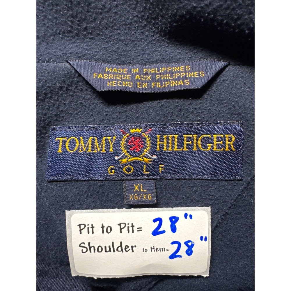 Vintage Tommy Hilfiger Golf Navy Windbreaker Poipu Bay Fleece Lined XL 105439 - Picture 3 of 14